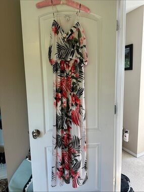 White House Black Market Tropical Maxi Dress